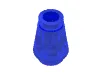 Cone 1 x 1 [Top Groove] / Trans-Dark Blue