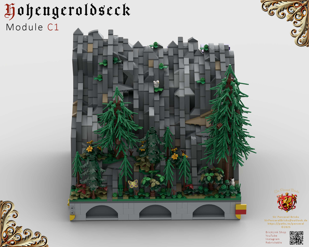 Lego C1 Castle Hohengeroldseck - Landscape (Castle Part 1)