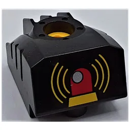 Duplo Toolo MyBot Engine Program Brick with Yellow Siren Print / Black