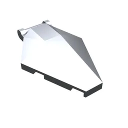 Windscreen 6 x 4 x 1 Hexagonal with Handle / Metallic Silver