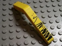 Technic, Liftarm, Modified Bent Thick 1 x 9 (6 - 4) with Black Scribbled Lines Pattern Model Left Side (Sticker) - Set 8414