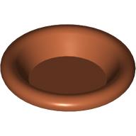 Lego Equipment Dish / Plate / Bowl 3 x 3 [Plain] / Dark Orange