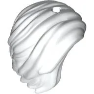 Hair Swept to Right, Hard Plastic / White