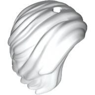 Lego Hair Swept to Right, Hard Plastic / White