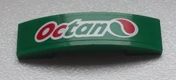 Slope, Curved 4 x 1 x 2/3 Double with Octan Logo Pattern (Sticker) - Set 60025