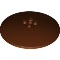 Dish 8 x 8 Inverted [Radar], Solid Studs, Rounded Anti-stud Underside / Reddish Brown