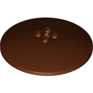 Lego Dish 8 x 8 Inverted [Radar], Solid Studs, Rounded Anti-stud Underside / Reddish Brown