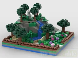A peaceful microscale garden