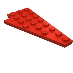 Wedge Plate 8 x 4 Wing Right with Stud Notch / Red