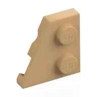 Wedge Plate 2 x 2 Left / Warm Tan