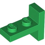 Lego Bracket 1 x 2 with 1 x 2 Vertical Studs / Green