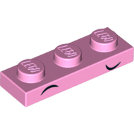 Lego Plate 1 x 3 with 2 Small Black Arcs High and Low - (Puzzled Unikitty) Eyebrows Print
