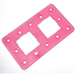 Clikits Frame, Rectangle 3 x 6 with 12 Holes / Trans-Pink