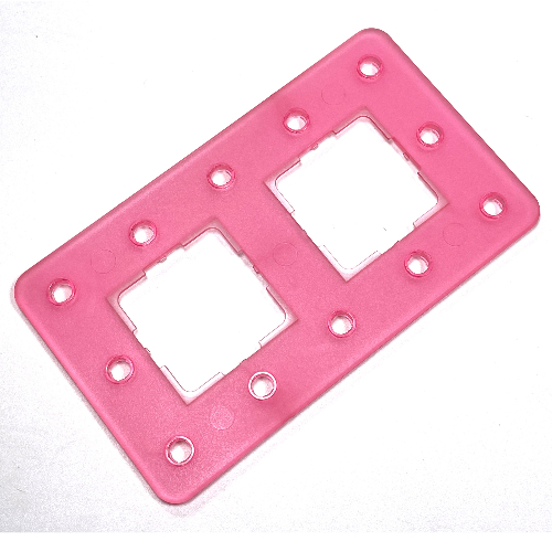 Lego Clikits Frame, Rectangle 3 x 6 with 12 Holes / Trans-Pink