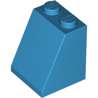 Lego Brick Sloped 65° 2 x 2 x 2 with Bottom Tube / Dark Azure