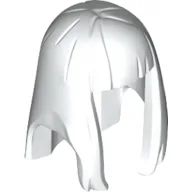 Hair Long Straight with Bangs - Rubber / White