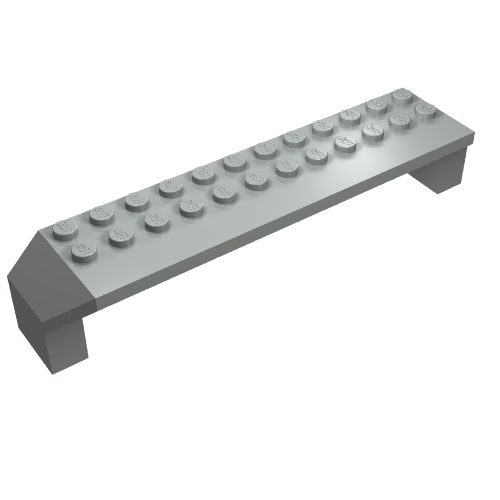 Lego Brick Arch 2 x 14 x 2 1/3 / Light Gray