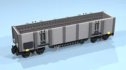 8-Wheel Open Wagon (SNOT, gray, 6 studs high, 9 studs wide)