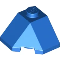 Brick Wedged, Sloped 45° 2 x 2 Corner / Blue