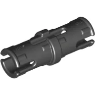 Technic Pin with Friction Ridges Lengthwise and Center Slots / Black