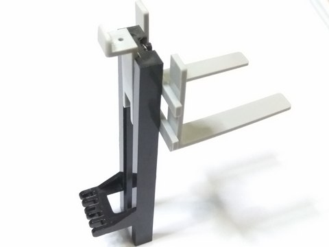 Lego Vehicle, Forklift Wide 1 x 2 Hinge Plate and Light Gray Wide Forks