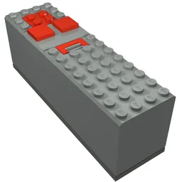Battery Box, 9V 4 x 14 x 4 with Dark Gray Base [Complete Assembly] / Light Gray