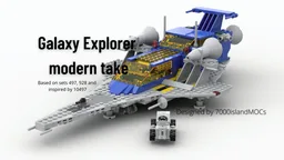 A modern take on old Galaxy Explorer (Set 497), with a cheap way to build it