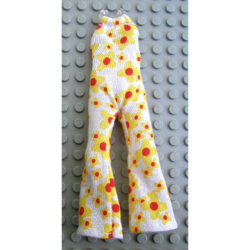 Lego Scala, Jumpsuit, Child, Bellbottom with Yellow Flowers Print / White