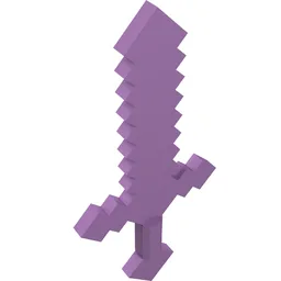 Weapon Sword Blocky / Medium Lavender