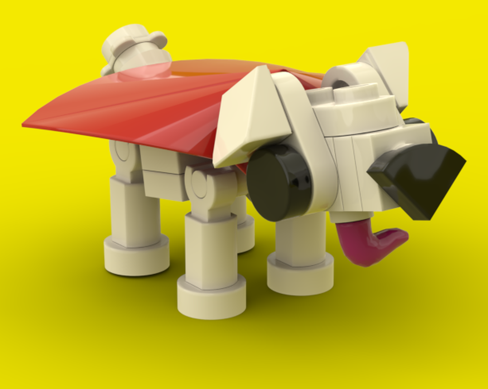 Lego Brick Built Dog - Krypto the Superdog - Super Man