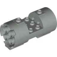 Cylinder 3 x 6 x 2 2/3 Horizontal Hollow Studs / Light Gray