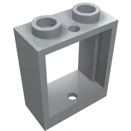 Window 1 x 2 x 2 Flat Front / Light Bluish Gray