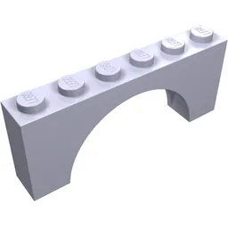 Brick Arch 1 x 6 x 2 - Thick Top with Reinforced Underside / Light Violet