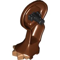 Lego Animal Body Part, Dinosaur, Ankylosaurus Leg, Right, Front, with Pin, Nougat Nails and Dark Brown Patches Print / Reddish Brown
