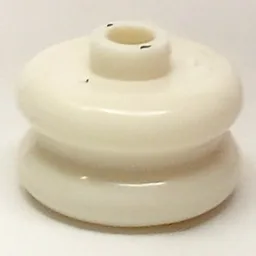 Pen Bead, Round Curved, Hourglass / White