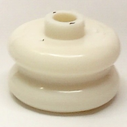 Lego Pen Bead, Round Curved, Hourglass / White