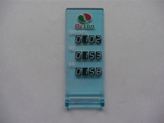 Lego Flag 7 x 3 with Bar Handle with Octan Logo and Price List Pattern (Sticker) - Set 7993