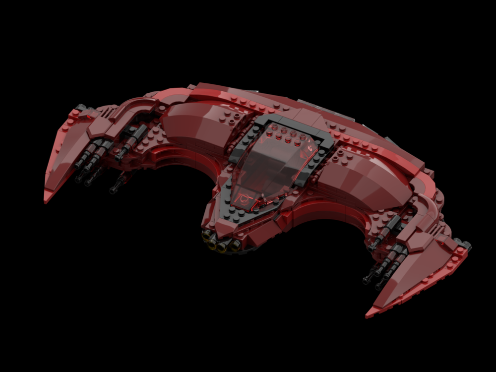 Lego Crimson Crescent red spaceship