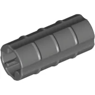 Technic Axle Connector Ridged [with x Hole x Orientation] / Dark Bluish Gray