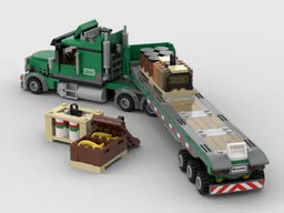 Cargo Truck & Flatbed Trailer