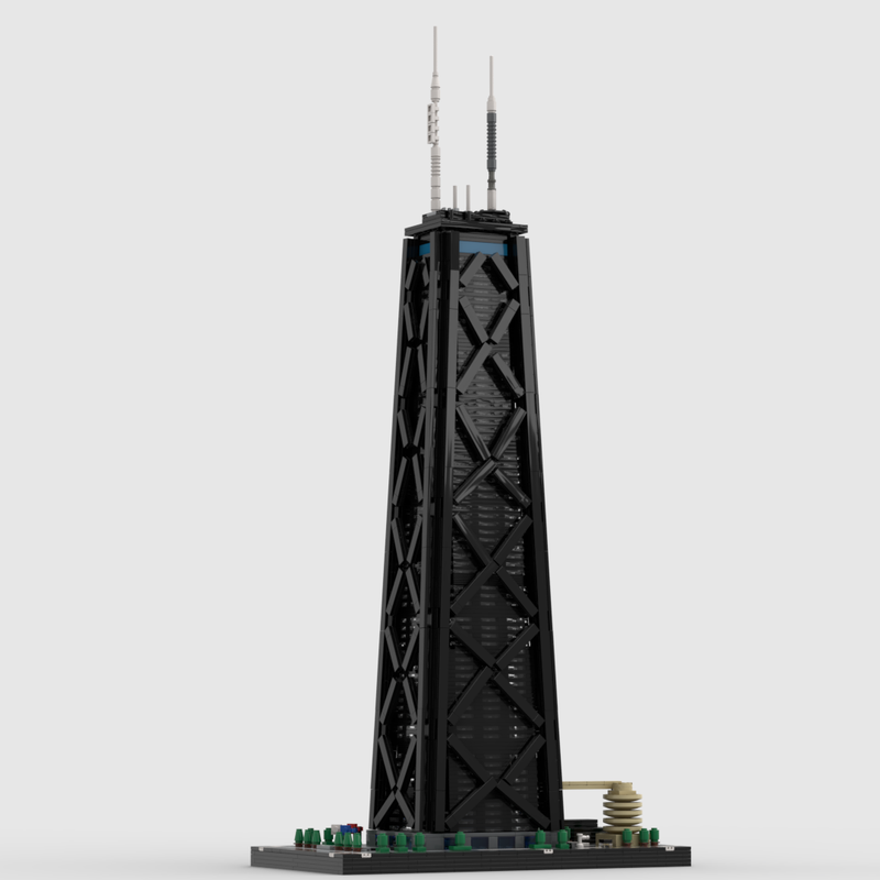 Lego John Hancock Center VER 2 at 1/650th Scale