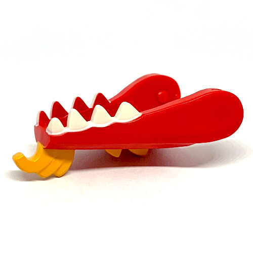 Lego Creature Body Part, Dragon Head Lower Jaw with White Teeth, Yellow Goatee