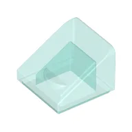 Brick Sloped 30° 1 x 1 x 2/3 (Cheese Slope) / Trans-Light Blue