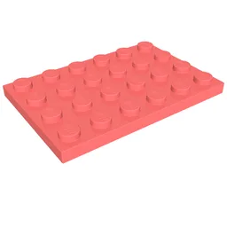 Plate 4 x 6 / Coral
