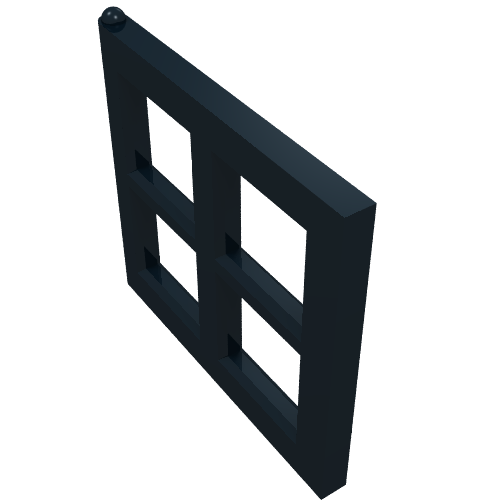 Lego Window 2 x 4 x 3 Pane / Black