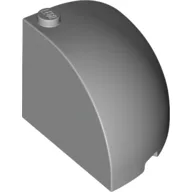 Brick Round Corner 4 x 4 x 3 Quarter Dome Top / Light Bluish Gray