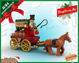 Lego Christmas Ale Carriage Instructions - LEGO Winter Village Advent calendar MOC