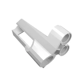 Technic Panel Fairing # 5 Small Short, Large Hole, Side A / White