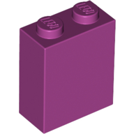 Lego Brick 1 x 2 x 2 with Inside Stud Holder / Magenta