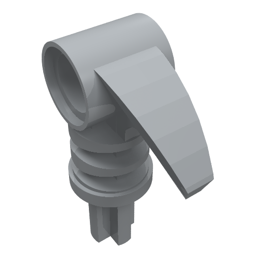 Lego Large Figure Weapon, Claw / Tooth / Hook 2 x 3 with Axle and Hole / Light Bluish Gray